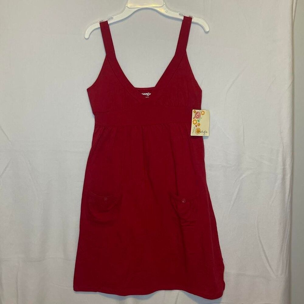Energie Women's Red and Burgundy Dress